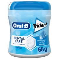 Chicle de menta TRIDENT ORAL-B, bote 68 g