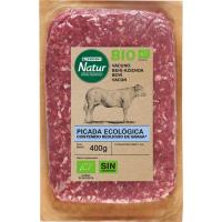 Picada vacuno eco reduc. grasa EROSKI NATUR BIO, bandeja 400 g