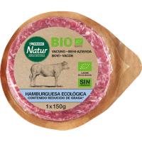 Hamburguesa vacuno eco red. grasa E. NATUR BIO, bandeja 150 g