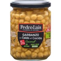 Garbanzo con caldo de cocido PEDRO LUIS, frasco 445 g