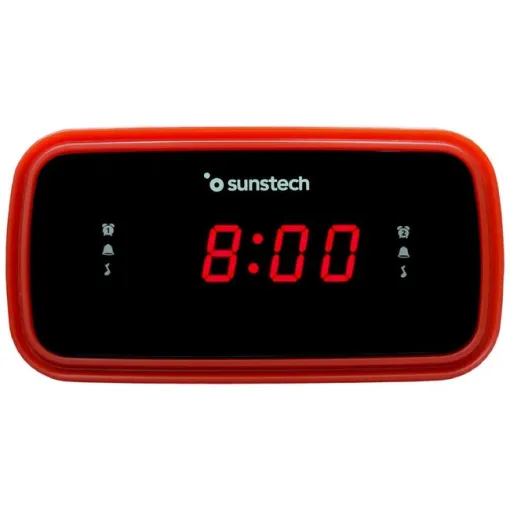 Radioreloj despertador digital rojo FRD60RD SUNSTECH