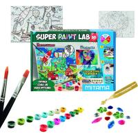 Set para pintar, contiene: pinceles, cuadro c/bastidor, colores y gemmas MITAMA