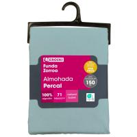 Funda de almohada Verde, 100% algodón, Percal New EROSKI, talla 135-150