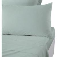 Funda de almohada Verde, 100% algodón, Percal New EROSKI, talla 135-150