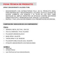 Desodorante para calzado doble salida PALC, 1 ud
