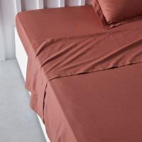 Sabana encimera Terracota 50% algodón 50% poliéste Diana New EROSKI, talla 135-150