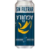 Cerveza sin filtrar EL AGUILA, lata 50 cl