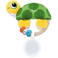 Sonajero Tortuga de tela con espejo, edad rec 0-18 meses CHICCO