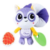 Mapache sonajero mordedor de peluche para carro, edad rec 3-24 meses CHICCO