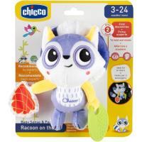 Mapache sonajero mordedor de peluche para carro, edad rec 3-24 meses CHICCO