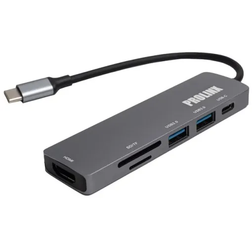 Adaptador Hub USB Tipo C a 6 Puertos en 1, Central Station PROLINX