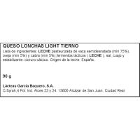 Queso light GARCÍA BAQUERO, lonchas, bandeja 90 g