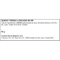Queso tierno GARCÍA BAQUERO, lonchas, bandeja 90 g
