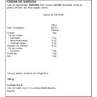 Crema para untar de sardina LA PIARA, pack 2x75 g