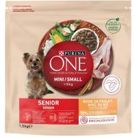 Alimento de pollo y arroz para perro senior ONE, bolsa 1,5 kg