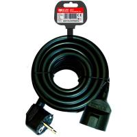 Cable prolongador manguera Schuko negro, 16 A, IP20 SILVER ELECTRONICS, 2 metros