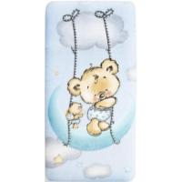 Manta de cuna Raschel osito azul, tacto terciopelo INTERBABY, 100x140 cm