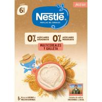 Papilla de multicereales y galleta 0% azúcar NESTLÉ, caja 270 g