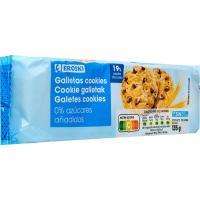 Cookies de chocolate sin azúcar añadido EROSKI, paquete 135 g