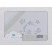 INTERBABY Don Algodón sehaskarako izarak, hartza zuri eta berdea, erle-habia, 3 pieza, 60x120cm