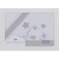 Sábanas cuna Don Algodón Oso blanco Gris nido de abeja 3piezas INTERBABY, 60x120cm