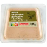Paté de pato a la pimienta verde EROSKI, blister 75 g