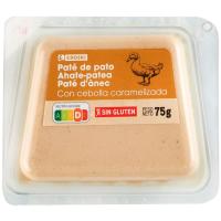 Paté de pato con cebolla caramelizada EROSKI, blister 75 g