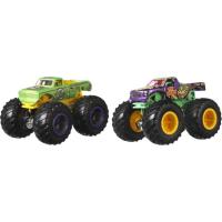 Pack 2 coches 1:64 Monster Trucks, edad rec: +3 años, varios modelos HOT WHEELS