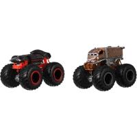 Pack 2 coches 1:64 Monster Trucks, edad rec: +3 años, varios modelos HOT WHEELS