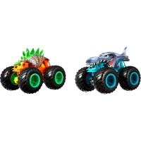 Pack 2 coches 1:64 Monster Trucks, edad rec: +3 años, varios modelos HOT WHEELS