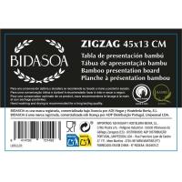 Tabla de servir, bambú, Zigzag BIDASOA, 45x13x1 cm
