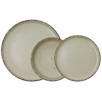 Vajilla Duna Verde, loza. Platos Ø 26,5, 18,5 y 20 cm, pack 12 piezas
