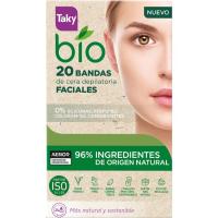 TAKY BIO depilatzeko argizari bandak aurpegirako, kutxa 20 ale