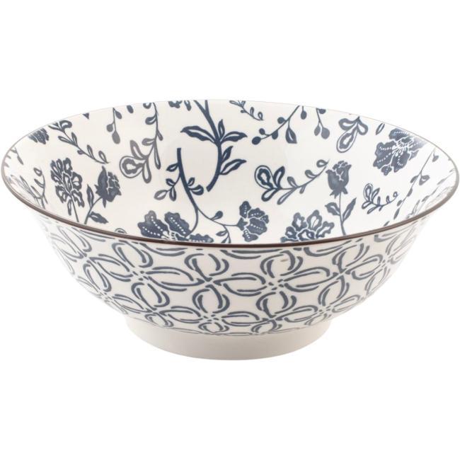 Ensaladera de porcelana blanca y azul, varios modelos ¿Cuál te llegará?, Ø21 cm Ensaladera de porcelana blanca y azul, varios modelos ¿Cuál te llegará?, Ø21 cm