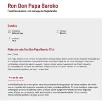 Ron Baroko DON PAPA, botella 70 cl