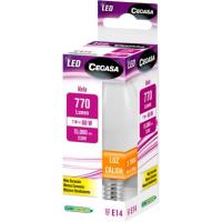 Bombilla Led E14 vela 7W luz cálida (2700k) CEGASA, caja 1 ud
