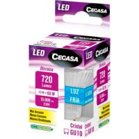 Bombilla Led GU10 7,5W luz fría (6500K) 120º CEGASA, caja 1 ud
