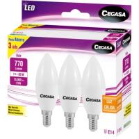 Bombilla Led E14 vela 5W luz cálida (2700k) CEGASA, caja 3 uds