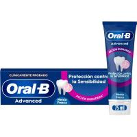 Dentífrico sensibilidad y frescor ORAL-B ADVANCED, tubo 75 ml