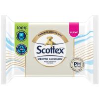 Papel higiénico húmedo dermocuidado SCOTTEX, paquete 66 uds