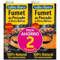 Caldo fumet de pescado GALLINA BLANCA, pack 2x1 litro