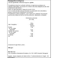 Spaghetti ecológico SEO FOOD, paquete 500 g