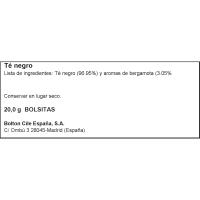 Té Earl Grey TWININGS, caja 10 sobres