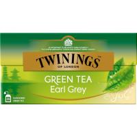 Té earl grey green TWININGS, caja 25 sobres