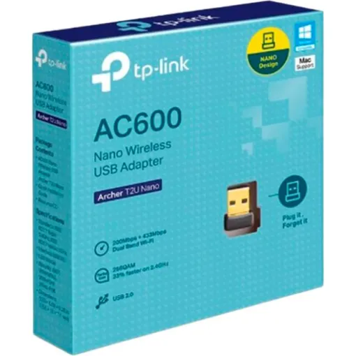 Adaptador nano USB Wi-Fi AC600 Doble Banda