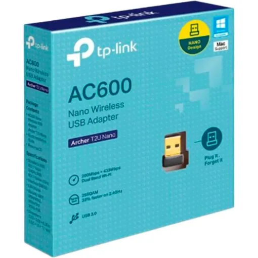 Adaptador nano USB Wi-Fi AC600 Doble Banda