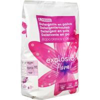 Detergente en polvo floral EROSKI, bolsa 20 dosis