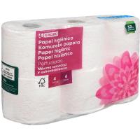 Papel higiénico 4 capas perfumado EROSKI, paquete 6 rollos