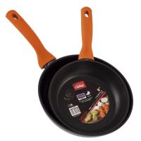 Sartén de aluminio forjado Wind, mango soft touch, Full Induction,apto para todo tipo de cocinas INOXIBAR, set Ø20 y 24 cm