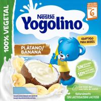 Yogolino de plátano con base de coco NESTLÉ, pack 4x90 g
